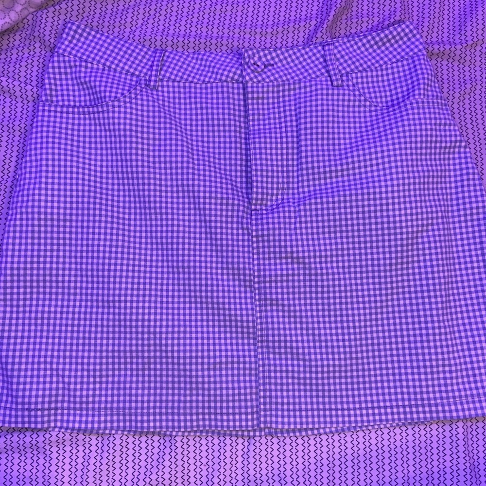 FOREVER 21 SKIRT PLAD BLUE AND WHITE💝